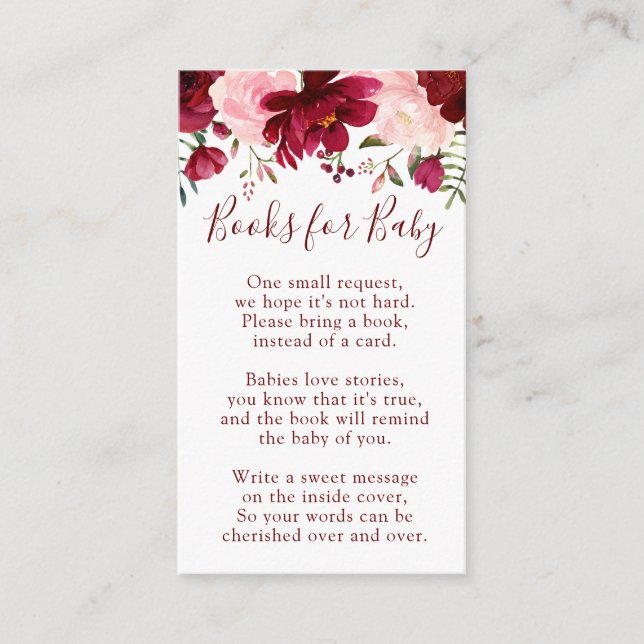 Livres roses pour carte de boîtier Baby shower (Devant)
