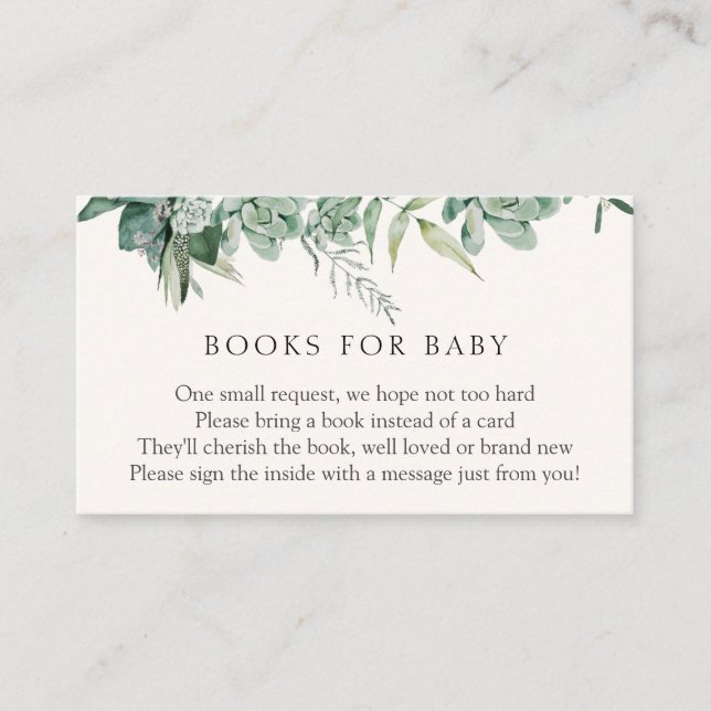 Livres succulents pour la carte de boîtier bébé (Devant)