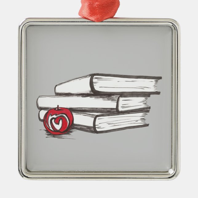 Livres + Un ornement | d'Apple | personnalisable (Devant)