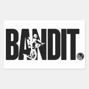 LixBMX 'Bandit' Vintager BMX-Aufkleber Rechteckiger Aufkleber