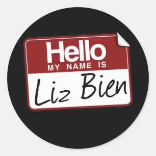 LIZ BIEN RUNDER AUFKLEBER