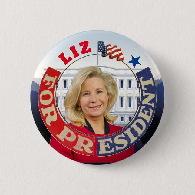 Liz Cheney für Präsident Button (Vorderseite)