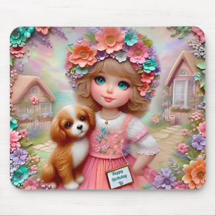 LIZ ~ Floral Geburtstag Gruß ~ Mousepad