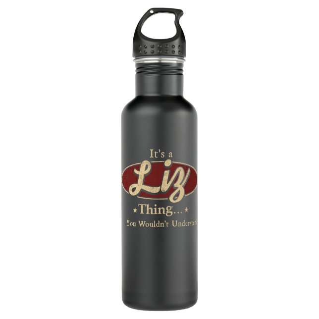 Liz Name Wasser Flasche Edelstahlflasche (Vorderseite)