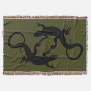 Lizard Art Blankets Reptile Lizard Throw Blanket Decke