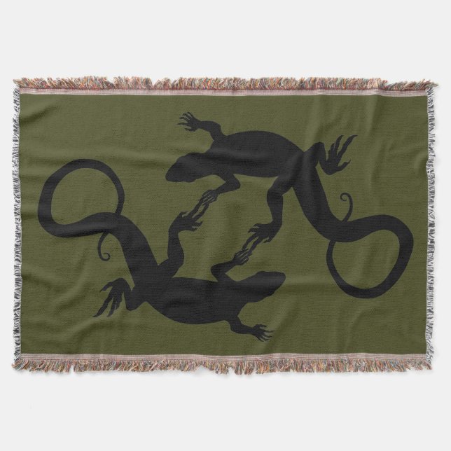 Lizard Art Blankets Reptile Lizard Throw Blanket Decke (Vorderseite)