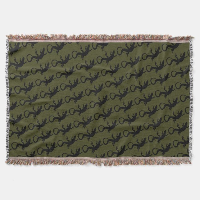 Lizard Art Blankets Reptile Lizard Throw Blanket Decke (Vorderseite)