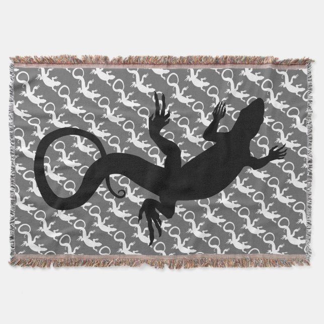 Lizard Art Blankets Reptile Lizard Throw Blanket Decke (Vorderseite)