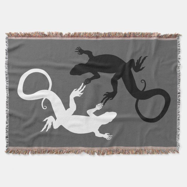 Lizard Art Blankets Reptile Lizard Throw Blanket Decke (Vorderseite)