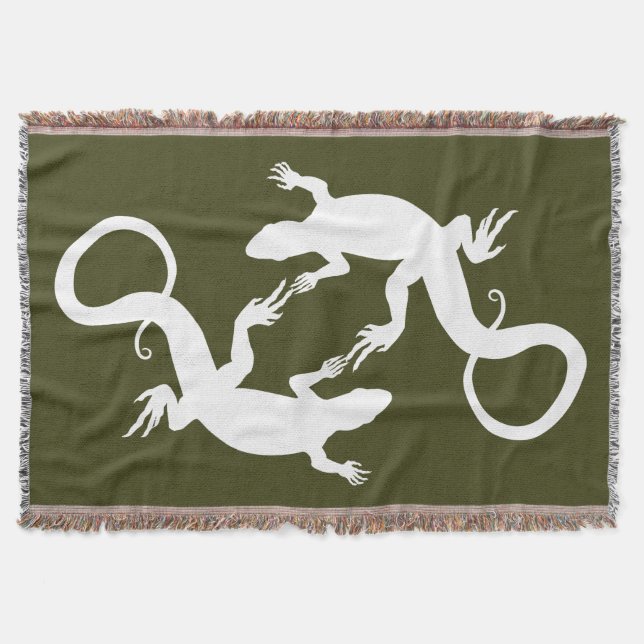Lizard Art Blankets Reptile Lizard Throw Blanket Decke (Vorderseite)