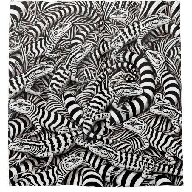 Lizard Art Duschvorhang (Vorderseite)