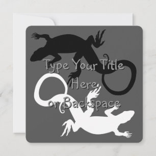 Lizard Art Einladungen Personalisiert Reptile UAWG