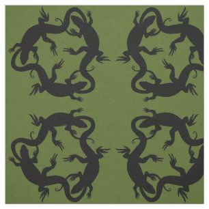 Lizard Art Fabric Reptile Lizard Pattern Fabrics Stoff