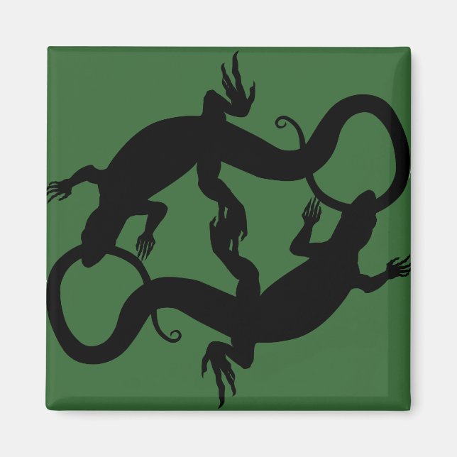 Lizard Art Kühlschrankmagnet Reptile Gifts & Magne (Vorne)