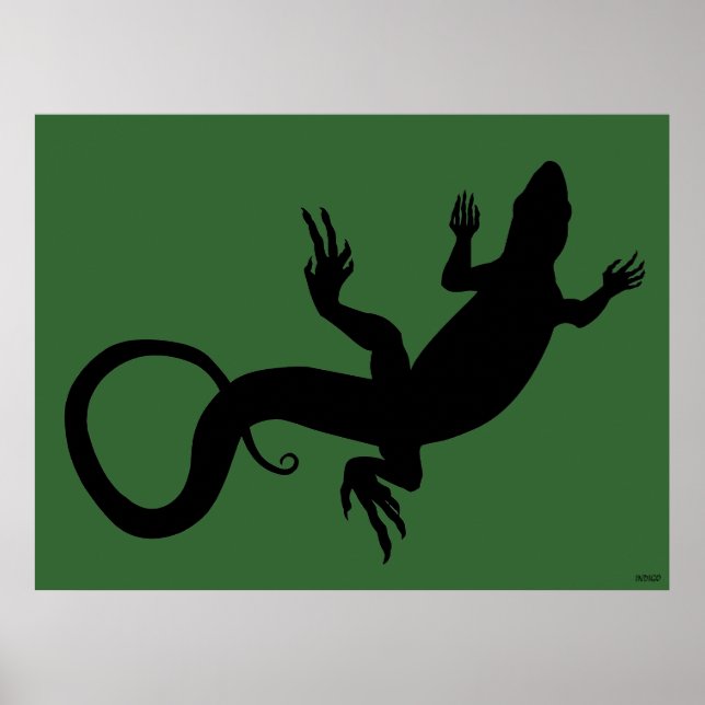 Lizard Art Poster Reptile Art druckt Poster groß (Vorne)