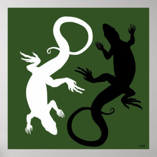 Lizard Art Poster Reptile Art druckt Poster groß