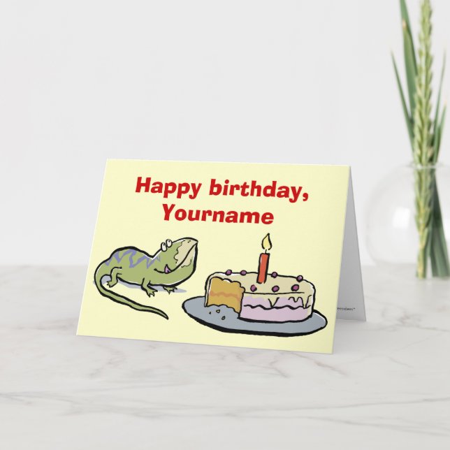 lizard birthday card karte (Vorderseite)