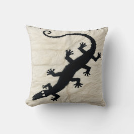 Lizard Black und Vintag Kilim Cushion Kissen
