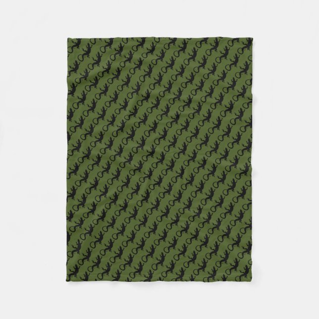 Lizard Blanket Cool Lizard Art Fleece Blanket (Vorderseite)