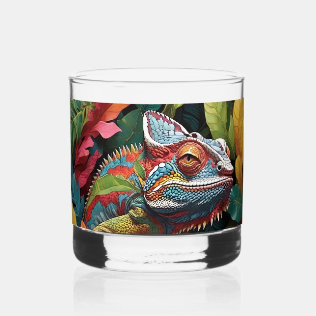 Lizard Blätter & Color Whiskey Glass Whiskyglas (Vorderseite)