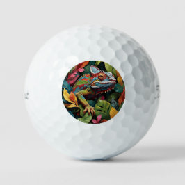 Lizard-Blätter und Farbe Golfball