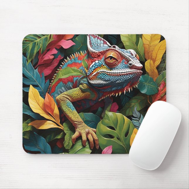 Lizard-Blätter und Farbe Mousepad (Mit Mouse)