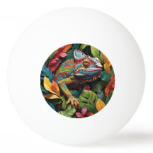 Lizard-Blätter und Farbpong-Ball