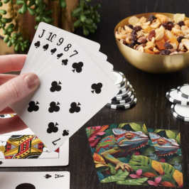 Lizard-Blätter und Farbspielkarten Spielkarten