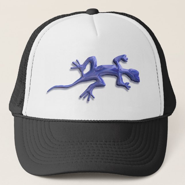 Lizard-Blau Truckerkappe (Vorderseite)