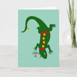 Lizard Christmas Card Feiertagskarte