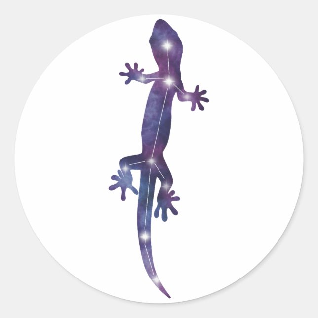Lizard Constellation Sticker (Vorderseite)