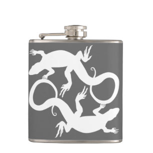 Lizard Flask Custom Reptile Lizard Art Drink Flask Flachmann