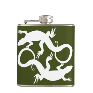Lizard Flask Custom Reptile Lizard Art Drink Flask Flachmann