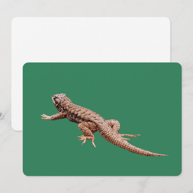 Lizard Flat Weihnachtskarte Feiertagskarte (Vorne/Hinten)