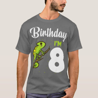 Lizard Geburtstag 8 Jahre alt Lizard Lover Kinder  T-Shirt