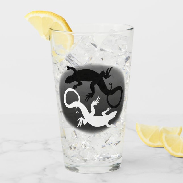 Lizard Glasses Personalisiert Reptile Art Glasses Glas (Vorderseite Ice)