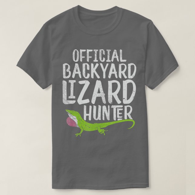 Lizard Jäger Geschenk für Reptilfans Junge oder Ma T-Shirt (Design vorne)