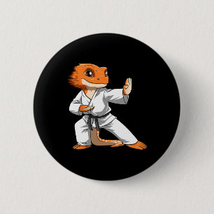 Lizard Karate Bartded Dragon Eigentümer Bartded Dr Button