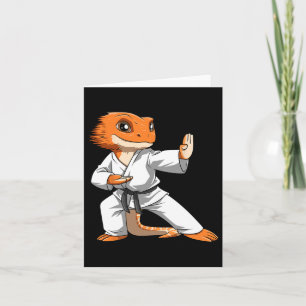 Lizard Karate Bartded Dragon Eigentümer Bartded Dr Karte