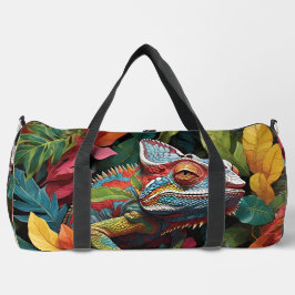 Lizard Leaves & Colour Duffle Bag