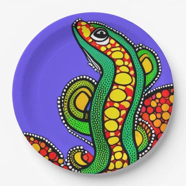 Lizard Liebe Pappteller (Vorderseite)