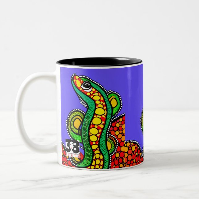 Lizard Liebe Zweifarbige Tasse (Links)