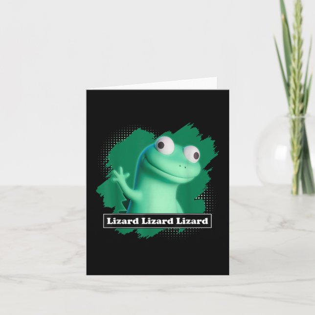 Lizard Lizard Lizard Elio Meme Funny Design T-shir Karte (Vorderseite)