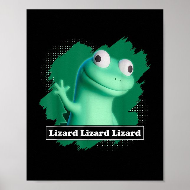 Lizard Lizard Lizard Elio Meme Funny Design T-shir Poster (Vorne)