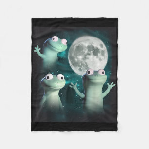 Lizard Lizard Lizard Funny Lizard Moon Trending Me Fleecedecke