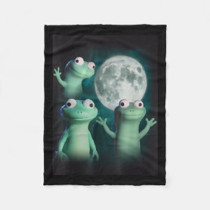 Lizard Lizard Lizard Funny Lizard Moon Trending Me Fleecedecke