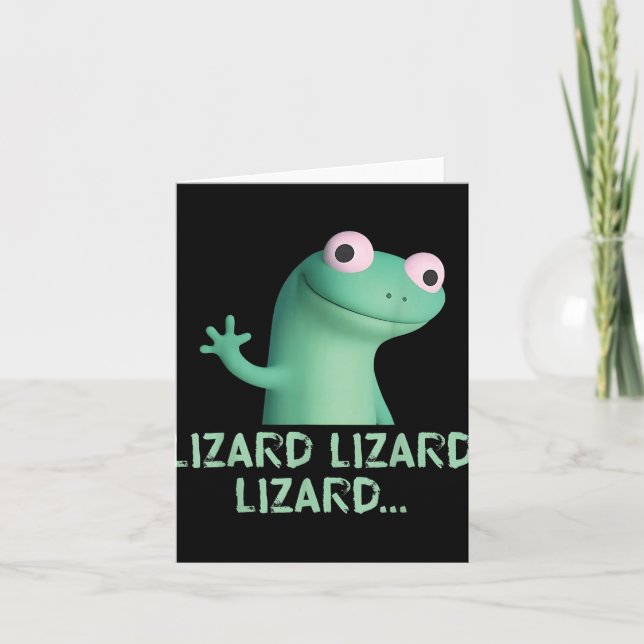 Lizard Lizard Lizard Funny Meme (2 Seiten) Karte (Vorderseite)