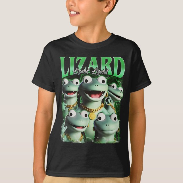 Lizard Lizard Lizard Funny Meme Lizard Bootleg Wei T-Shirt (Vorderseite)
