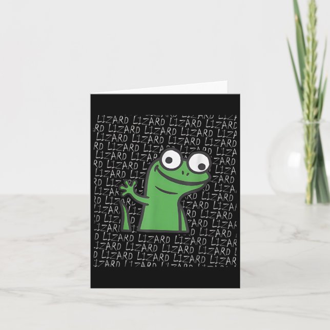 Lizard Lizard Lizard Funny Weirdcore Animal Meme G Karte (Vorderseite)