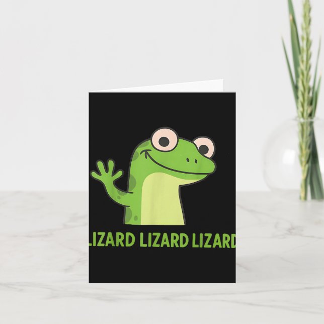 Lizard Lizard Lizard Funny Weirdcore Animal Meme G Karte (Vorderseite)